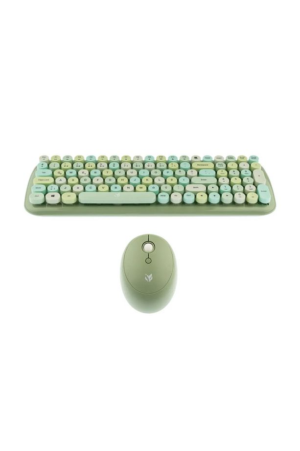 Mint Xt Retro Kablosuz Klavye Mouse Mousepad Seti - 7