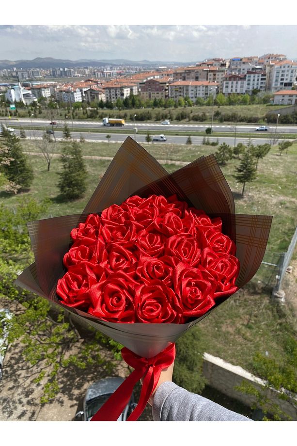 Senden Önce Senden Sonra Çiçek Buketi Solmayan Yapay Gül Buketi Sevgiliye (NOT YAZILIR) 19 Adet - 2
