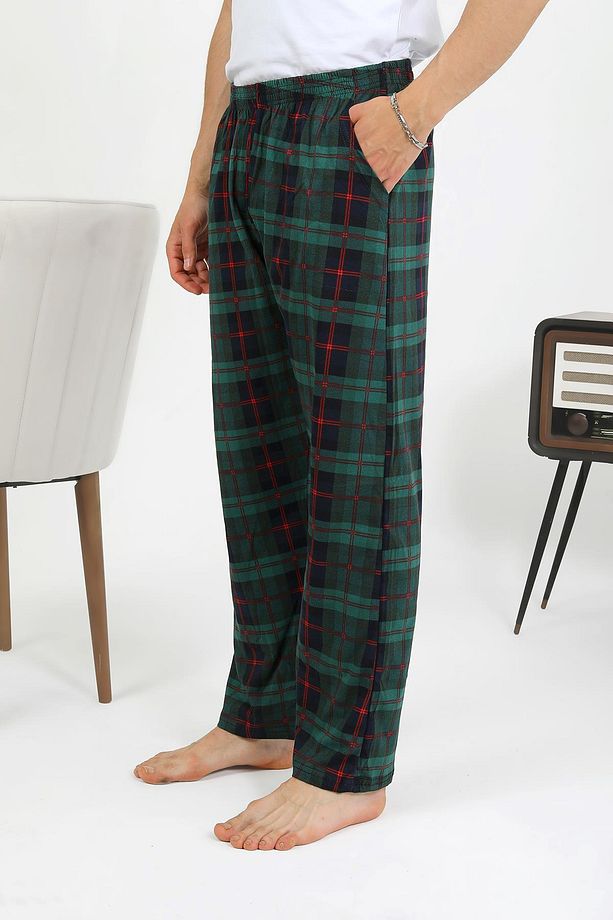 Erkek Pamuk Tek Alt Pijama Yeşil 27562 - 2