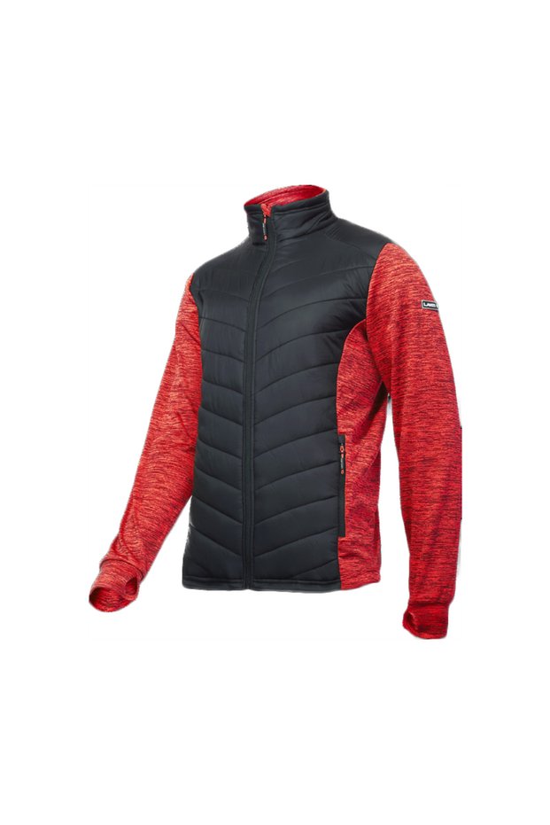 Printed Quilted Jacket / Red-Black - S