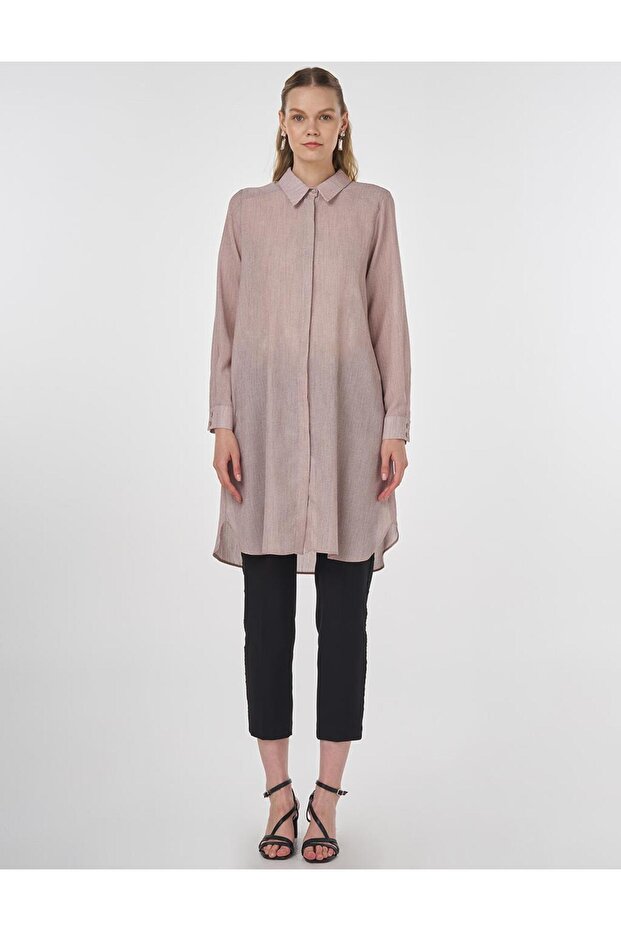 Uzun Basic Tunik Bordo - 3