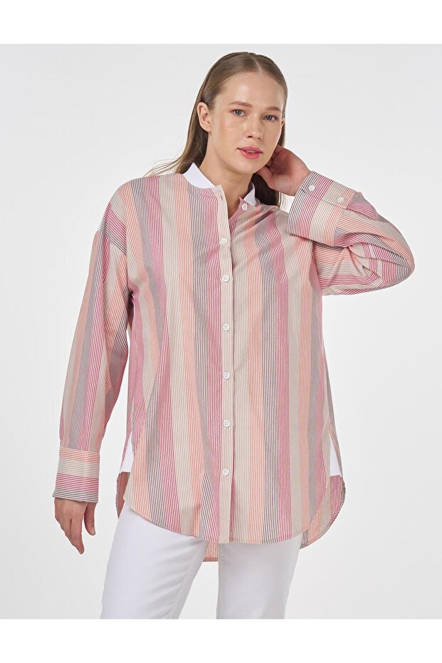 Wide Cuff Cotton Tunic Tile