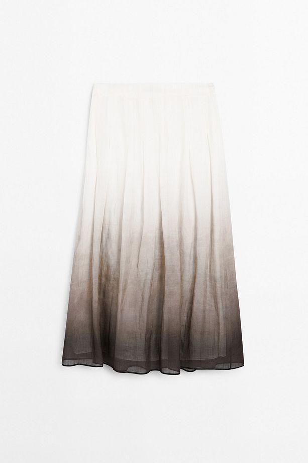 Gradient print midi skirt - 8