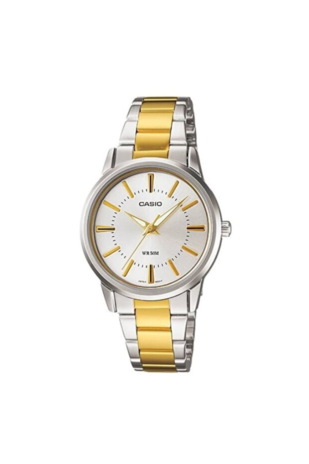 CASIO Women's Analog White Dial Watch - LTP-1303SG-7A