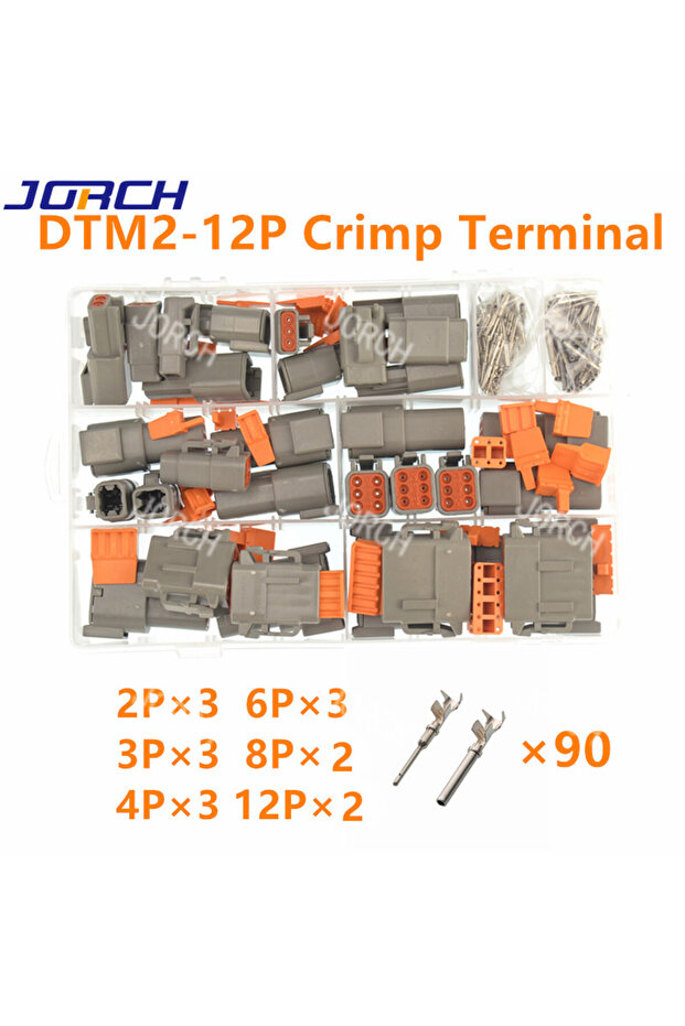 crimp terminal 202pcs Deutsch DTM Waterproof Wire Connector Kit DTM06-2/3/4/6/8/12S DTM04-2/3/4/6/8/
