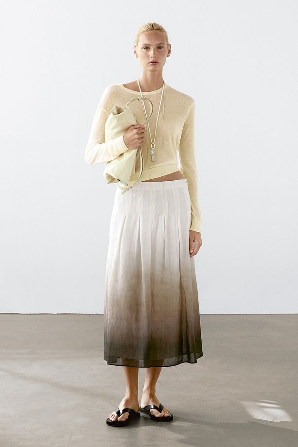 Gradient print midi skirt - 2