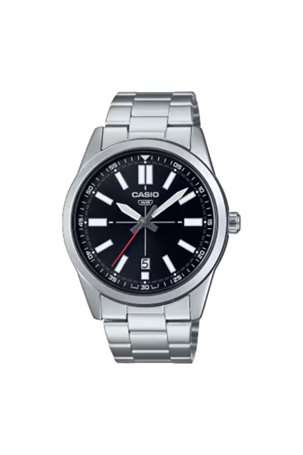 CASIO Men's Analog Black Dial Watch - MTP-VD02D-1EUDF - 1