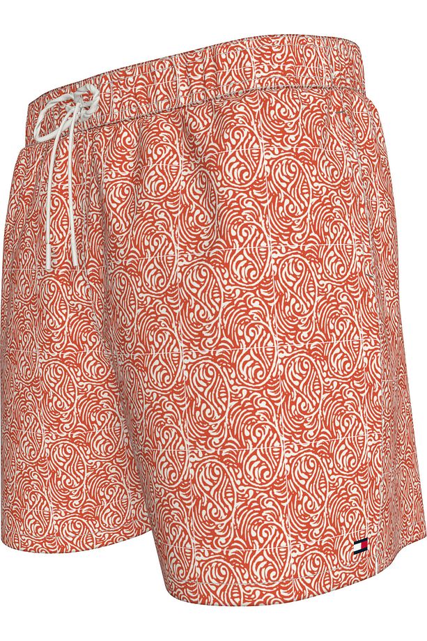 Medium Drawstring Print Turuncu Erkek Şort - 6