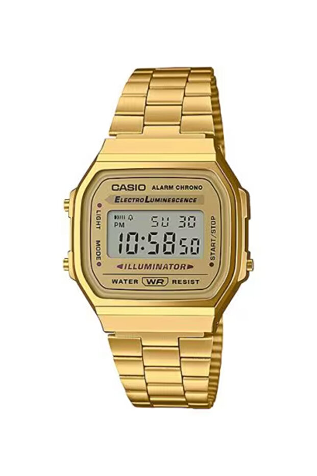 CASIO Unisex Digital Grey Dial Watch - A-168WG-9W - 1