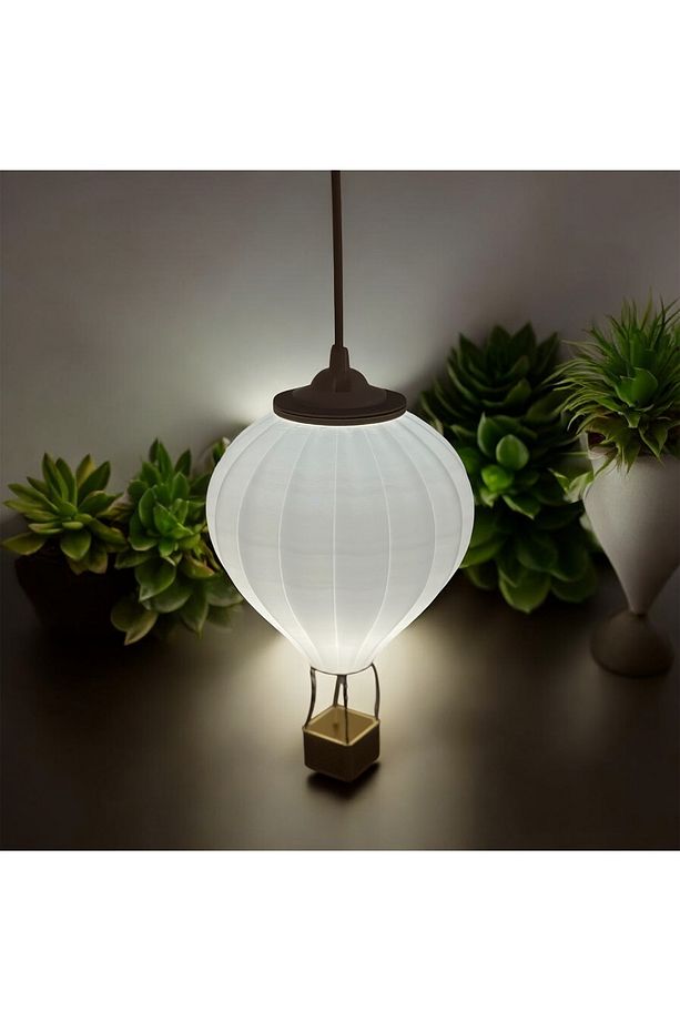 Uçan Balon Tasarımlı Avize | El Yapımı 3D Gece Lambası - 3
