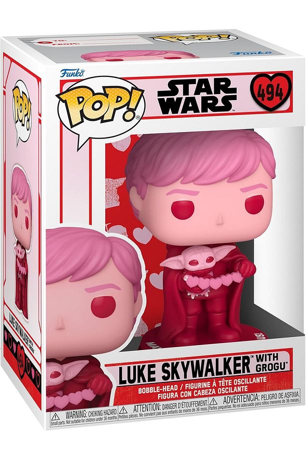Pop! Valentines Luke Skywalker & Grogu Figürü, Mandalorian Koleksiyon Figürü - 1