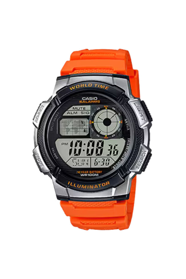 ساعة كاسيو الرقمية للرجال بمينا رمادي - AE-1000W-4B - 1