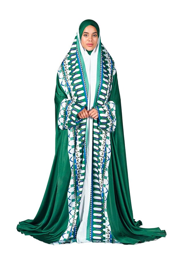 'Riyadh' Prayer Dress, Green, 170cm, S-M