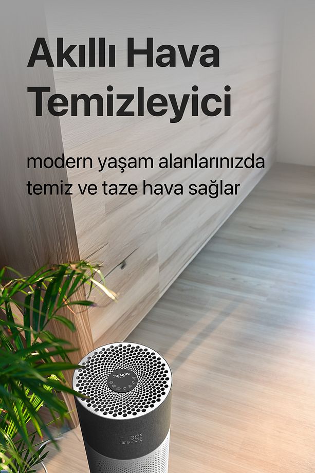 Akıllı Hava Temizleyici 70 M2 Wi-fi Mobil App Air Purifier Cadr 550m³ Karbon Hepa Filtre X7420 Gri - 8
