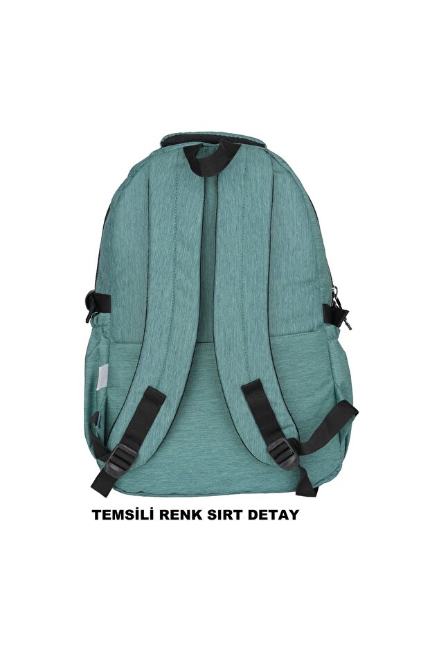 حقيبة ظهر مدرسية مقاومة للماء متعددة الأقسام رمادي 2056 - 4