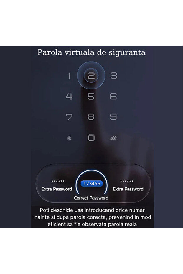 MaGeCa Wireless Smart Lock, 5 Access Modes, Lock Included, Black - 4