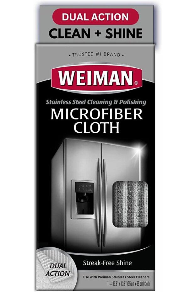 Microfiber Cloth for Stainless Steel - Safely Traps and Removes Dirt, Oil and Grime to Protec