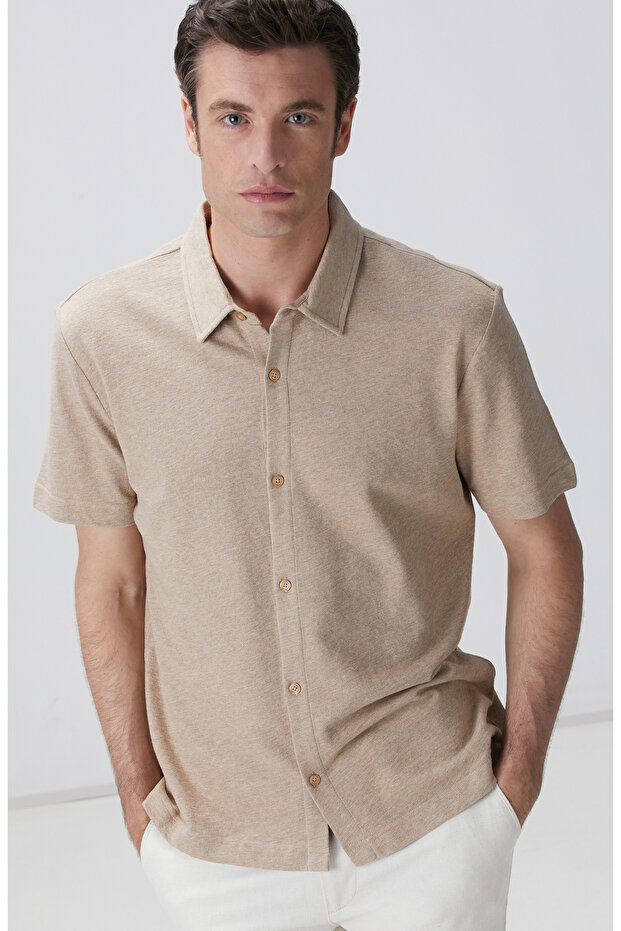 Camel Melanj Gömlek - 2