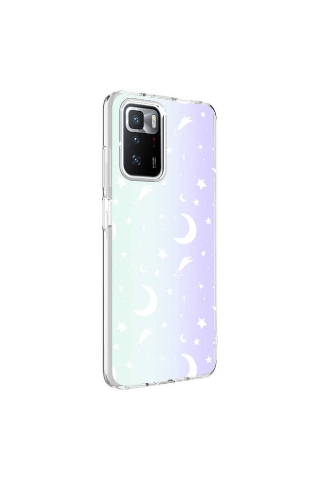 Redmi 10 Case Sys M-Blue Patterned Cover - Moon No4
