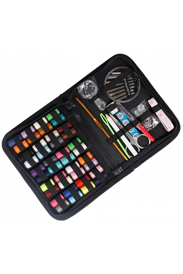 Sewing set, 129 tailor elements, practical case, multicolored - 3