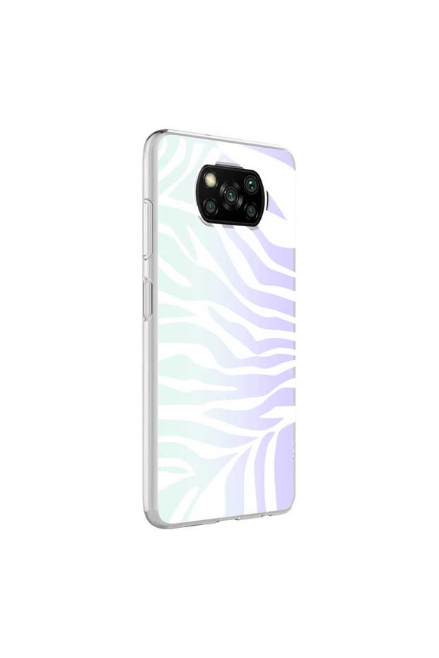 حافظة بوكو X3 SYS M-غطاء منقوش باللون الأزرق - Zebra No1