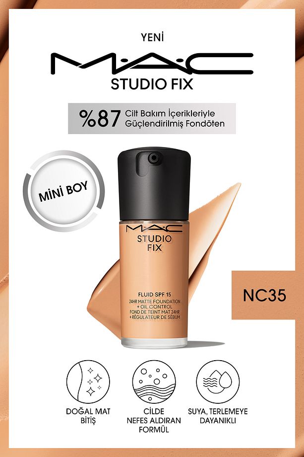 Studıo Fıx Fluıd Spf 15 Mını Mat Fondöten-nc35 15 ml - 1