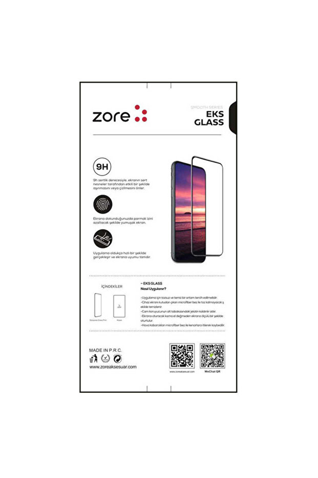 واقي شاشة زجاجي متوافق مع iPhone SE 2022 من SYS EKS - 2