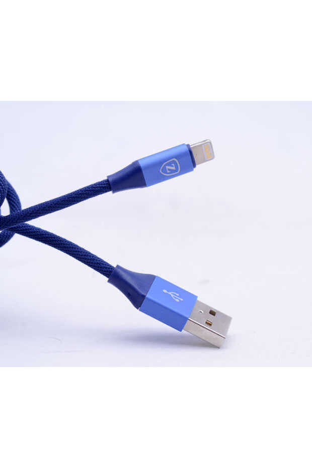 كابل USB Lightning ذو طرف معدني أحمر-SYS - 3