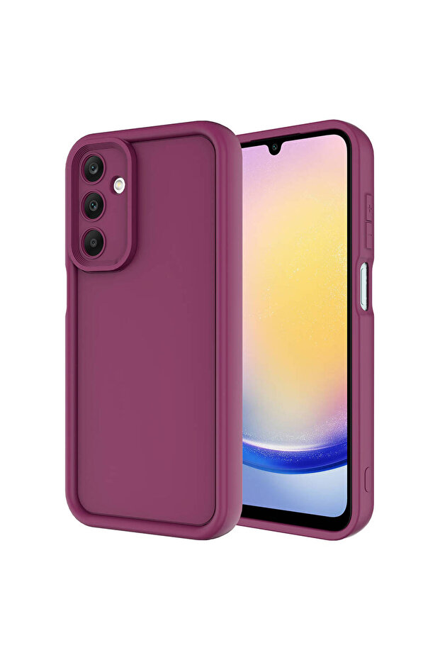 حافظة هاتف جالاكسي A25 مع حماية للكاميرا SYS أناناس - برقوقي - 1