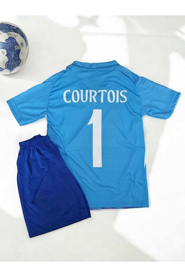 Courtois M.a.d.r.i.d Çocuk Kaleci Forması ve Şort Mavi Takım - 1