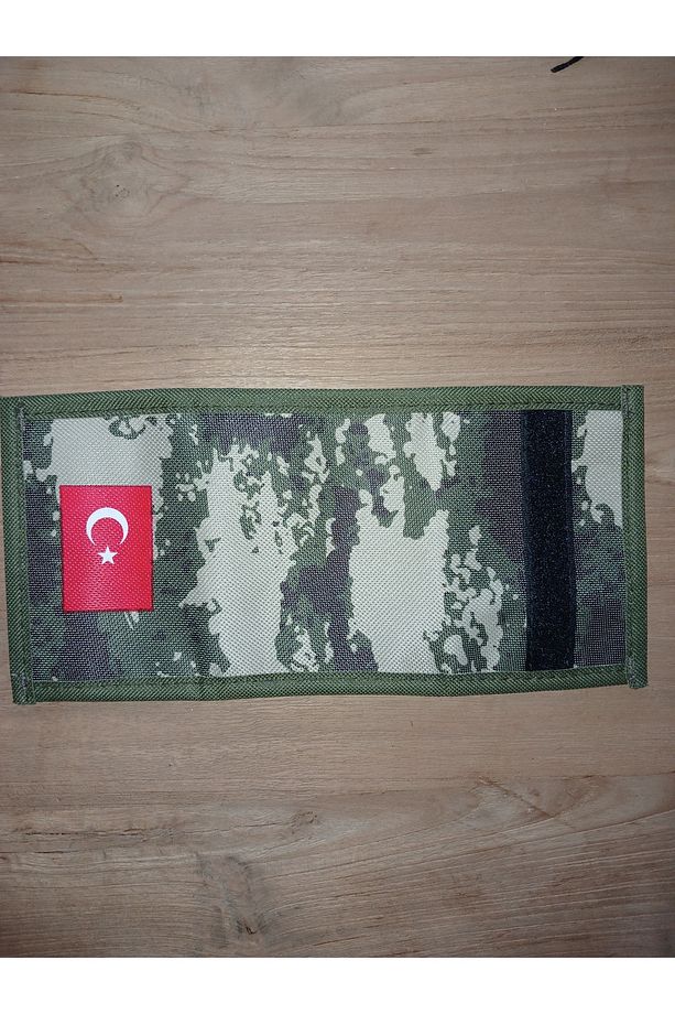 Unisex Yeşil Boyun Askılı Asker Cüzdanı - 2