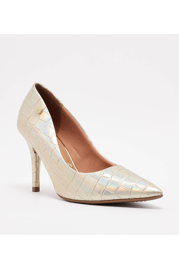 Vizzano Ladies High Heel Shoes Gold Holografic | Made In Brazil