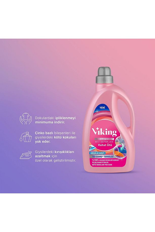 Technopower 4 Adet Rahat Ütü 2.7 Litre Çamaşır Deterjanı Sıvı Cep Sabunu - 3