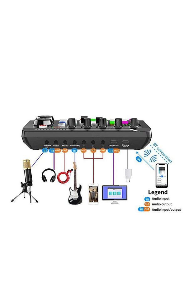 Stüdyo Ses Mikseri USB/MP3 XLR Mikrofon Bağlantısı New - 2