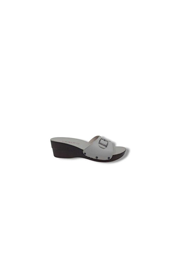 Çalıkuşu 55204 Women's Cream Buckle Daily Use Slippers