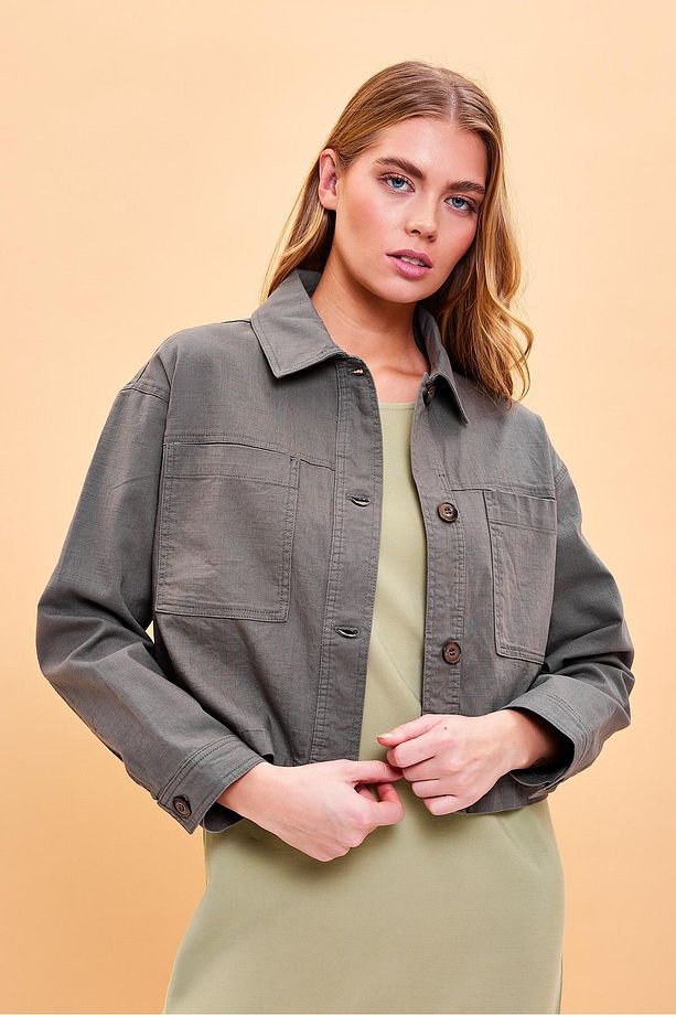 Kadın Julia Olive Regular Fit İçi Astarlı Ceket - 2
