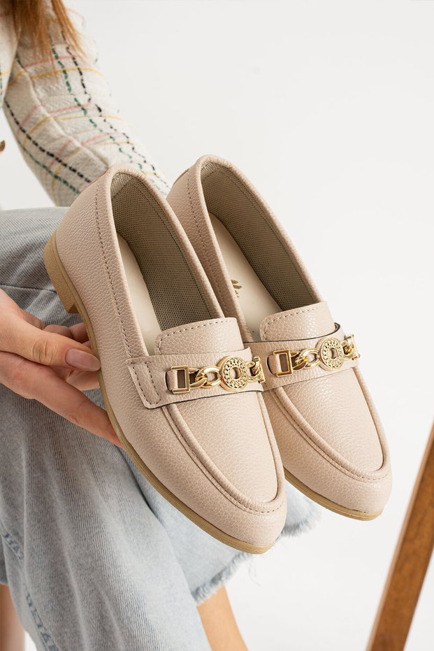 Women's Ballet Flats with Buckle Detail, Stylish Comfortable Orthopedic Casual Shoes