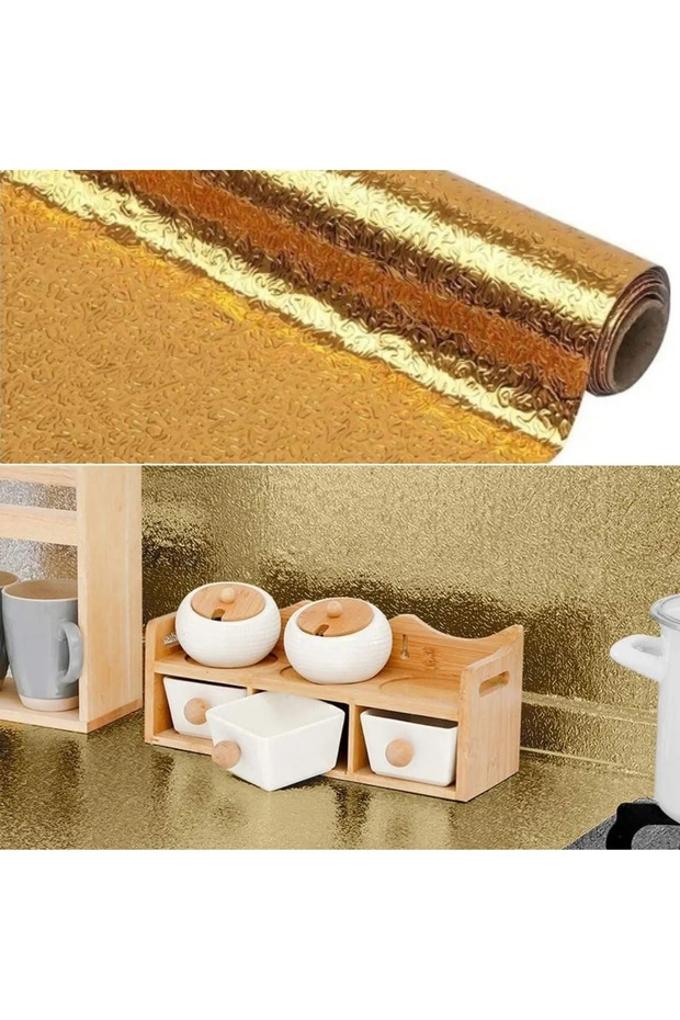 فويل ذهبي 40 سم × 100 سم - مطبخ، حمام، كونترتوب، حائط وطاولة مطلية