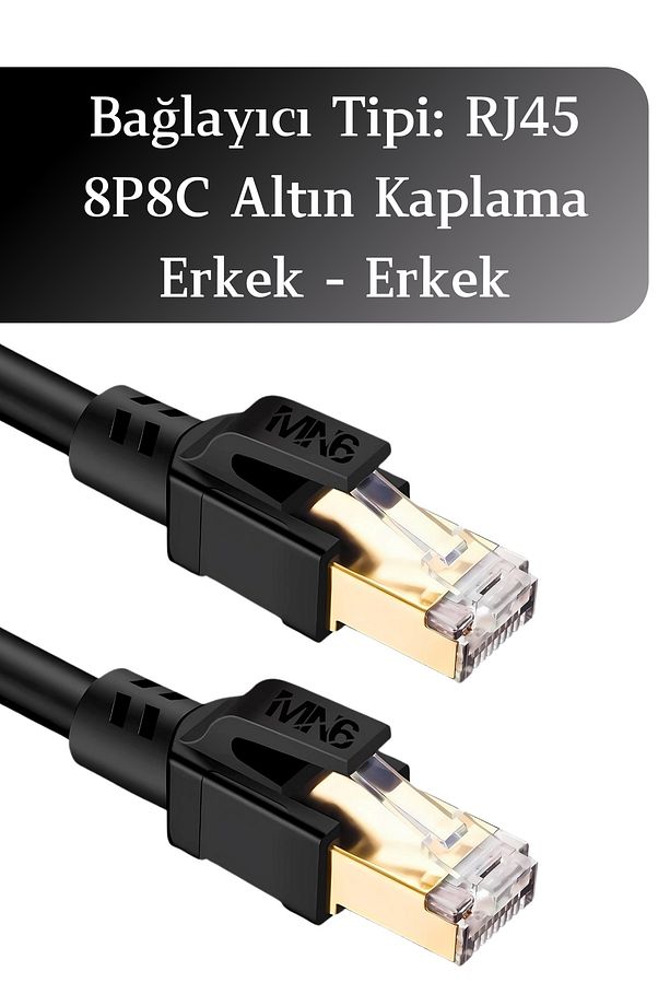 M110XF Cat8 Kablo/10 METRE/40GBPS-2000MHZ-26 Awg-S/ftp-Cat8 Ethernet Kablosu - 3