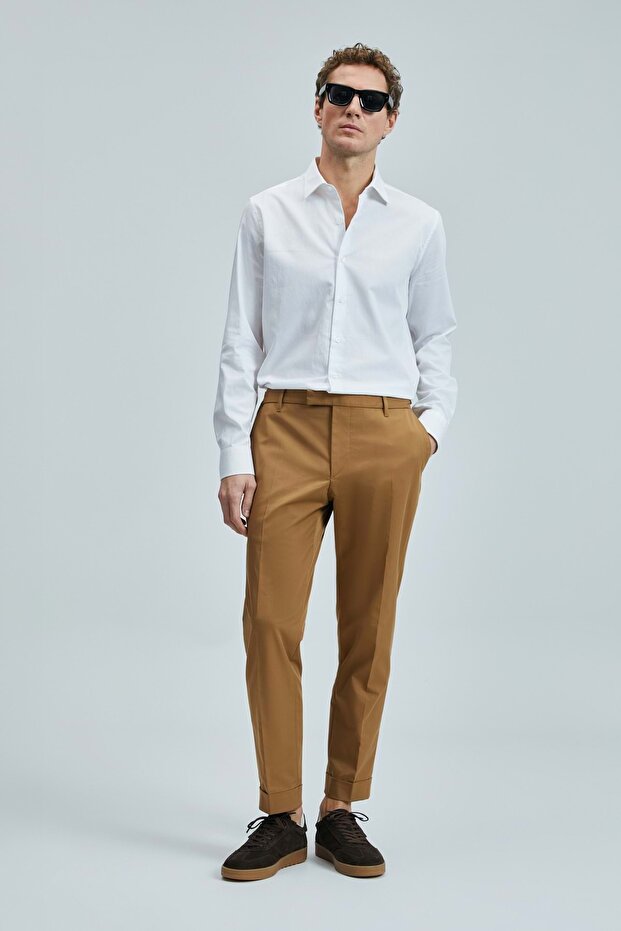 111010634 Farla Men's Basic Shirt Regular Fit White Men's Shirt White - 3