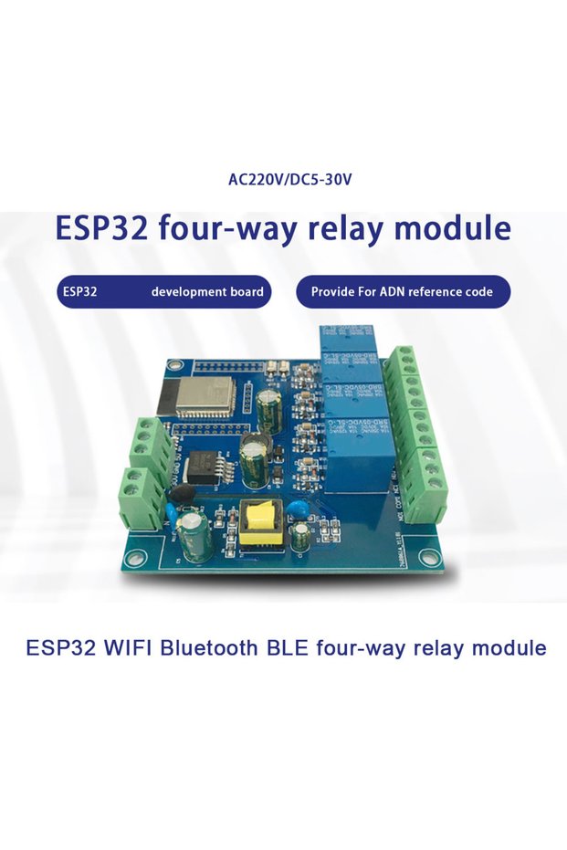 ESP32 Relay Development Board AC / DC Power Supply WiFi Bluetooth BLE 4 Channel Relay ESP32 Module
