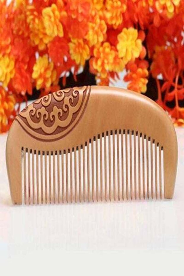 مشط تدليك الرأس المضاد للكهرباء الساكنة بني - 5