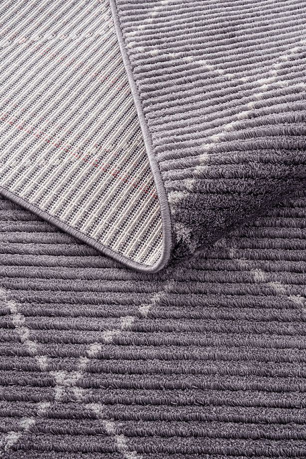 Vetrina 3606 Antrasit Yumuşak Doku Halı Kilim Salon Mutfak Koridor Kesme Yolluk Dokuma Makine Halısı - 7