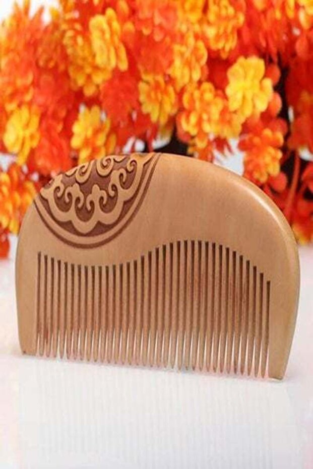 مشط تدليك الرأس المضاد للكهرباء الساكنة بني - 4