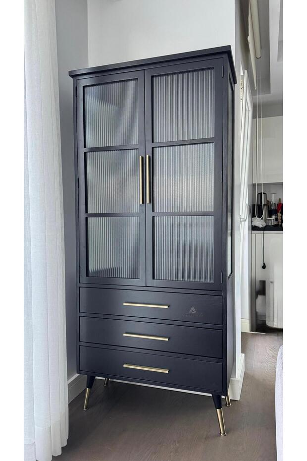 Deep Siyah Masif Konsol Büfe - 4