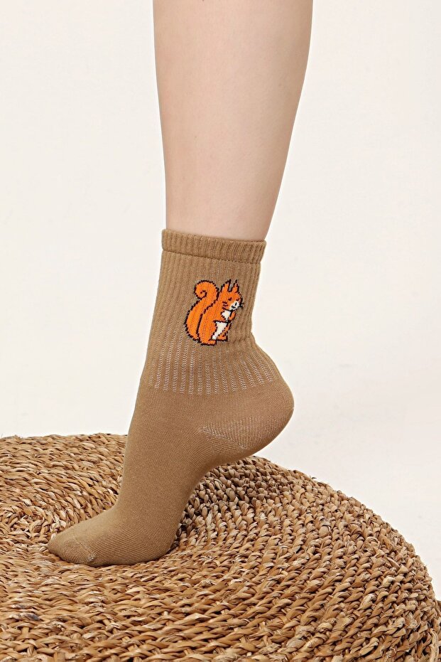 السنجاب منقوشة الجوارب الملونة الملونة - 5