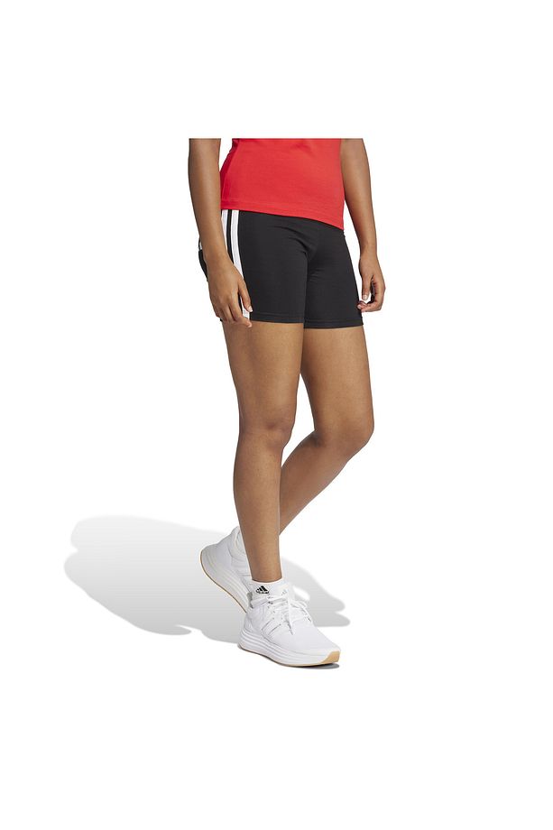 Essentials 3-Stripes High Waisted Bisiklet Şortu - 4