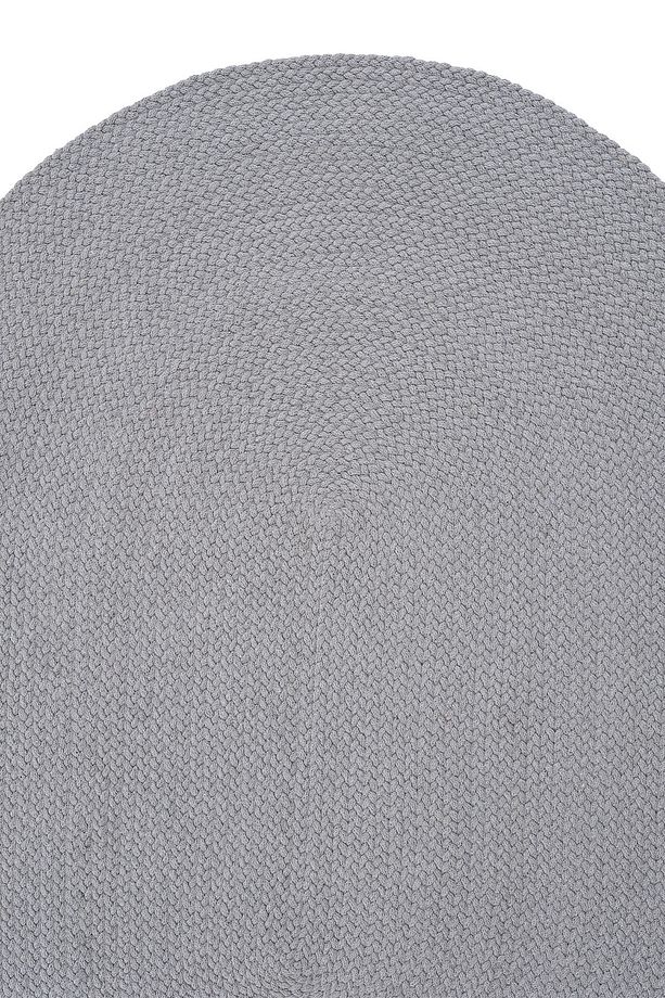 Glenn 607 Gri Oval Yolluk Uzun Halı Antre Hol Koridor Halısı Hasır Doku Dekoratif Jüt Banyo Paspası - 4
