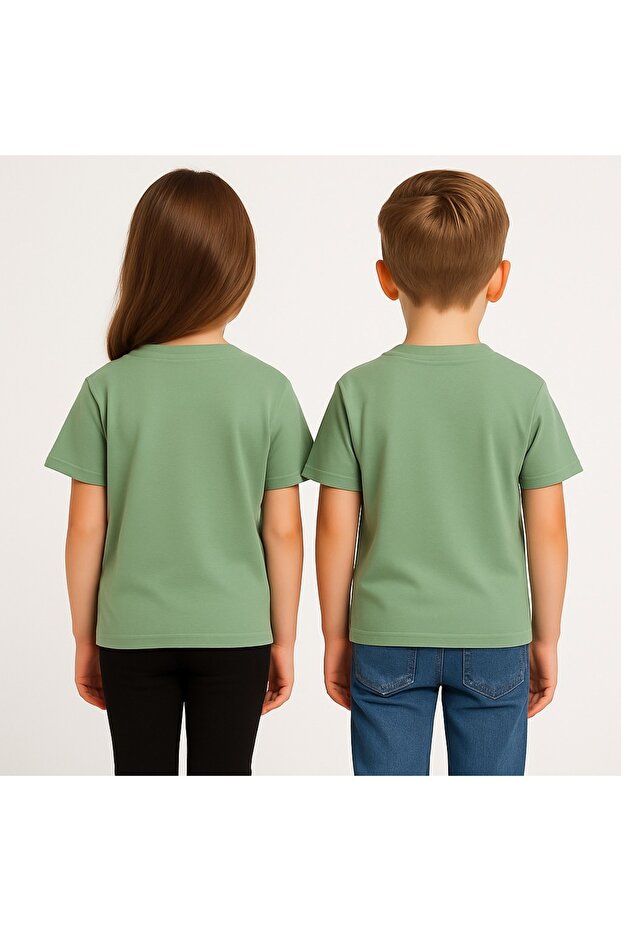 KIDS Unisex Basic Pamuklu Oversize Tişört - 2