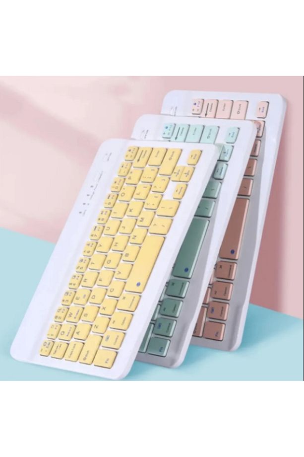 Şık Pembe Bluetooth Klavye Mouse Set (KABLOSUZ, PC/MAC/TABLET UYUMLU) - 2